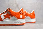 A Bathing Ape Bapesta White Orange Reps - Image 6