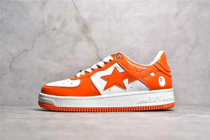 A Bathing Ape Bapesta White Orange Reps