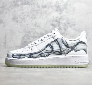 UA Air Force 1 Low QS Skeleton White Grey Reps