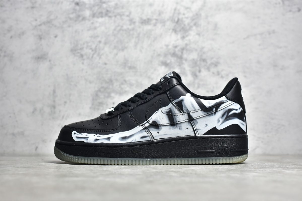 UA Nike Air Force 1 Low Skeleton "Black on Black" Reps