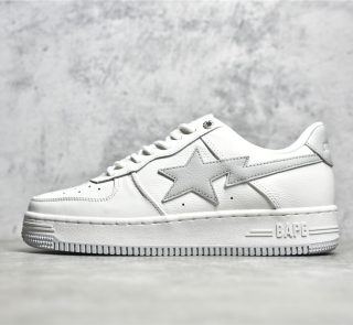 Bapesta Gray White Reps