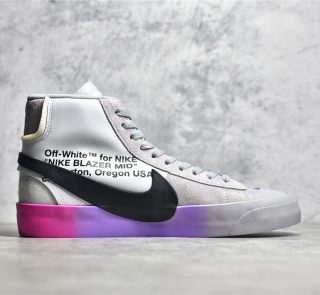OFF-WHITE x Nike Blazer Mid Wolf "Grey Serena" - Image 3