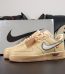 Off White x Air Force 1 Desert Tan reps with retail-style box