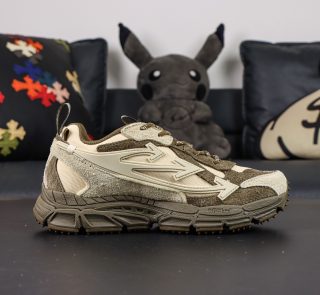Inside view of Off White Be Right Back Beige Brown Reps