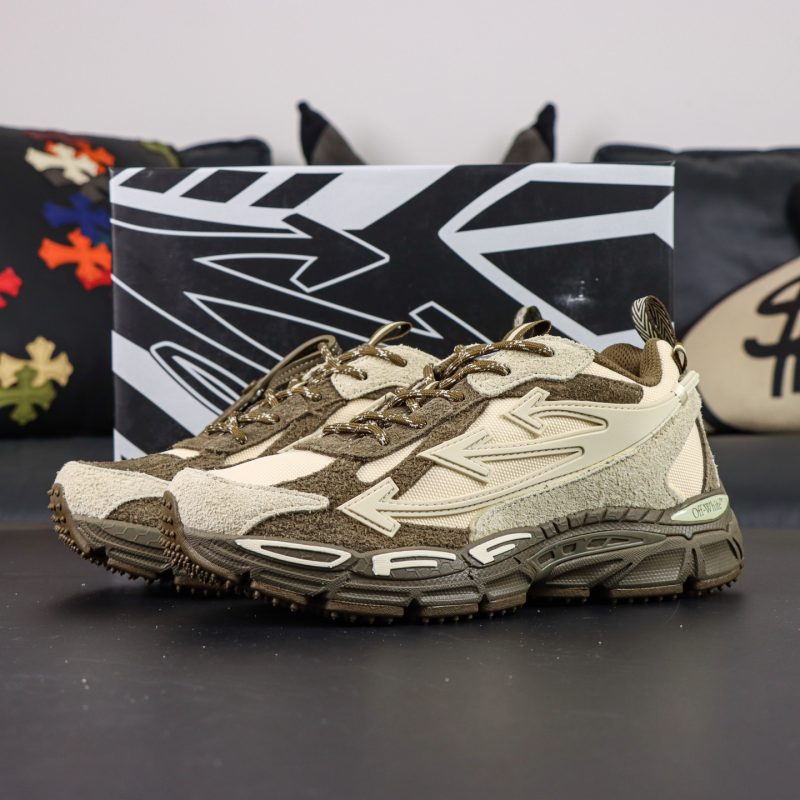 Off White Be Right Back Beige Brown Reps with box