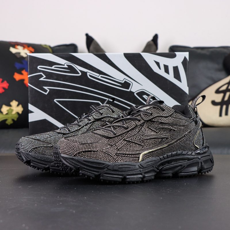 Off White Be Right Back Black Sequin Reps with box