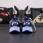 Heel view of Off White Be Right Back Navy Blue Reps