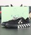 Side view of Off White Low Vulcanized Black White Reps