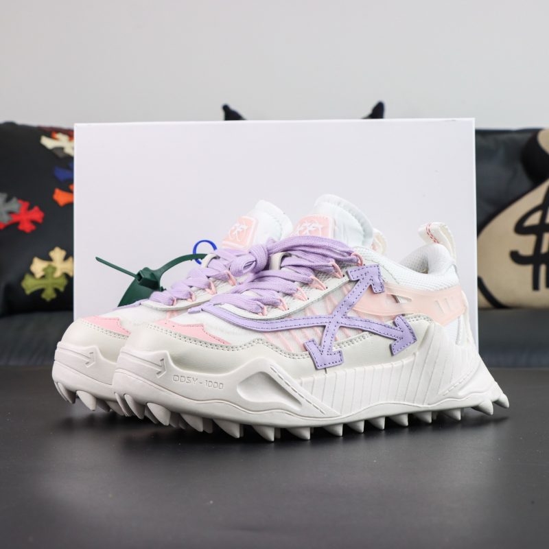 Off White ODSY 100 White Purple Pink Reps with box