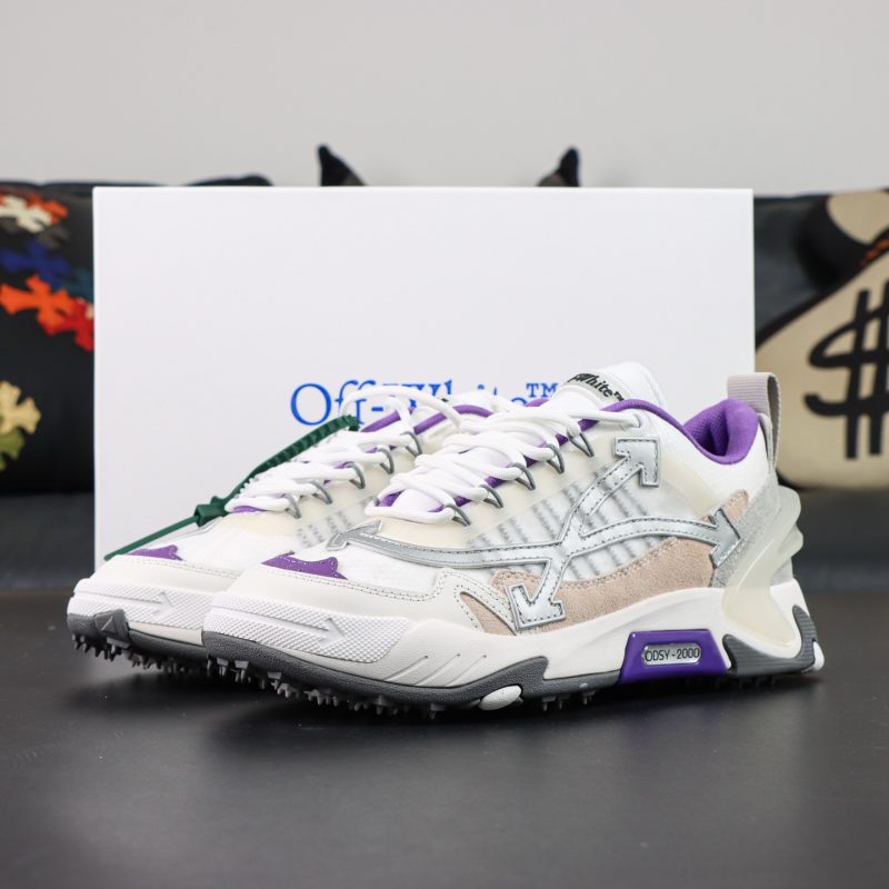 Off White ODSY 100 White Purple Reps with box