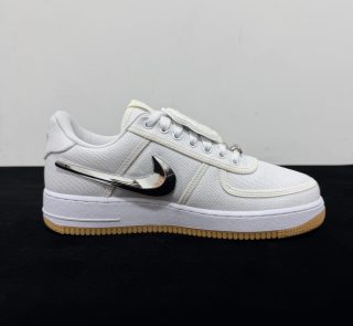 Inside view of Travis Scott AF1 Reps with clean panel construction