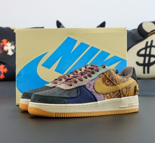 Travis Scott Cactus Jack AF1 reps with box in patchwork colorway