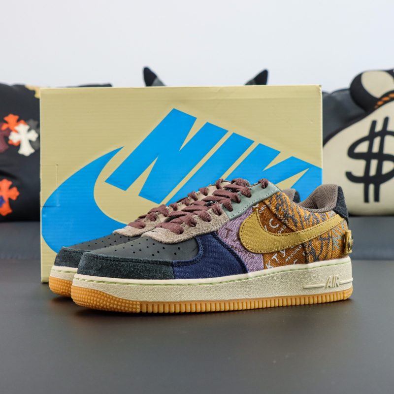 Travis Scott Cactus Jack AF1 reps with box in patchwork colorway