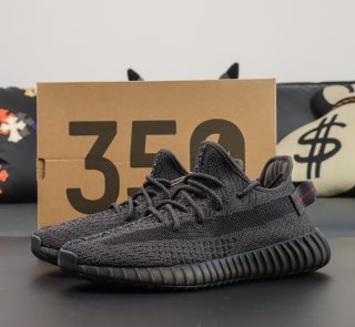 Yeezy 350 Black Reflective reps with box and reflective Primeknit upper