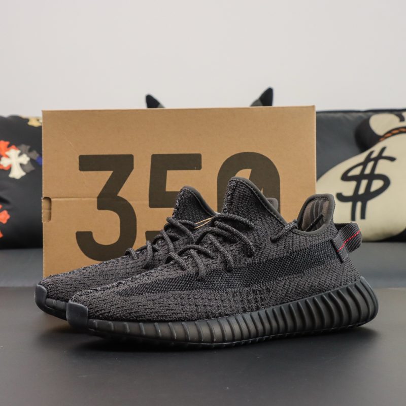 Yeezy 350 Black Reflective reps with box and reflective Primeknit upper