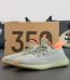 Yeezy 350 Desert Sage reps with sage green upper and orange lining in box