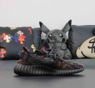 Inside view of Yeezy 350 MX Rock Reps with Primeknit upper