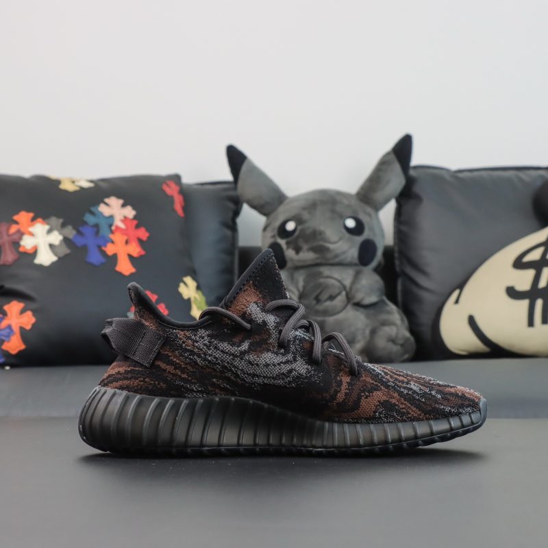 Inside view of Yeezy 350 MX Rock Reps with Primeknit upper