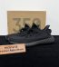 Yeezy 350 Onyx Reps with box displayed on table