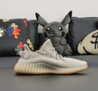 Inside view of Yeezy 350 Sesame reps showing minimal branding
