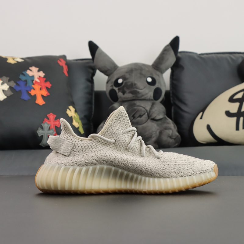 Inside view of Yeezy 350 Sesame reps showing minimal branding