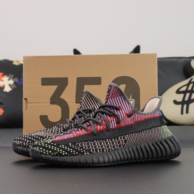 Yeezy 350 Yecheil reps with multicolor knit upper and original box